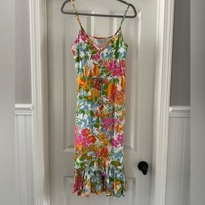 Rails Frida Floral Multicolor Spaghetti Strap Midi Dress